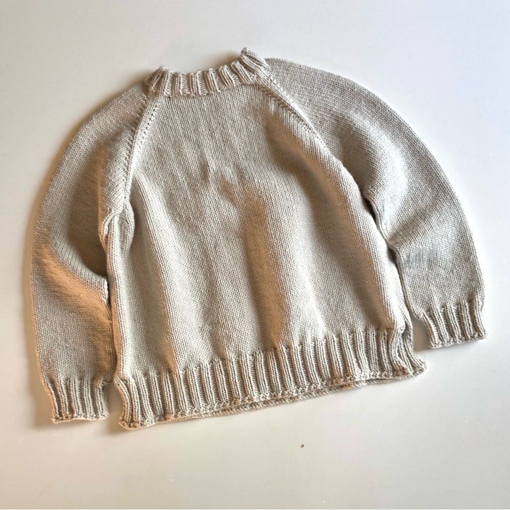 Classic Crewneck Sweater in Light Cream